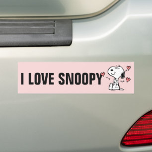 Adesivo Para Carro Amendoins Snoopy Hearts