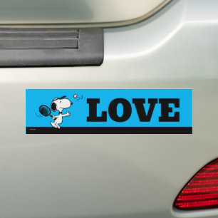 Adesivo Para Carro Amendoins Snoopy Plays Tênis