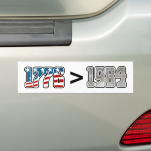 Adesivo Para Carro América 1776 É Maior Que Orwell 1984 Patriótico