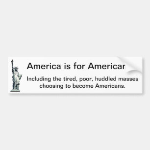 Adesivo Para Carro América é para americanos - estátua da liberdad