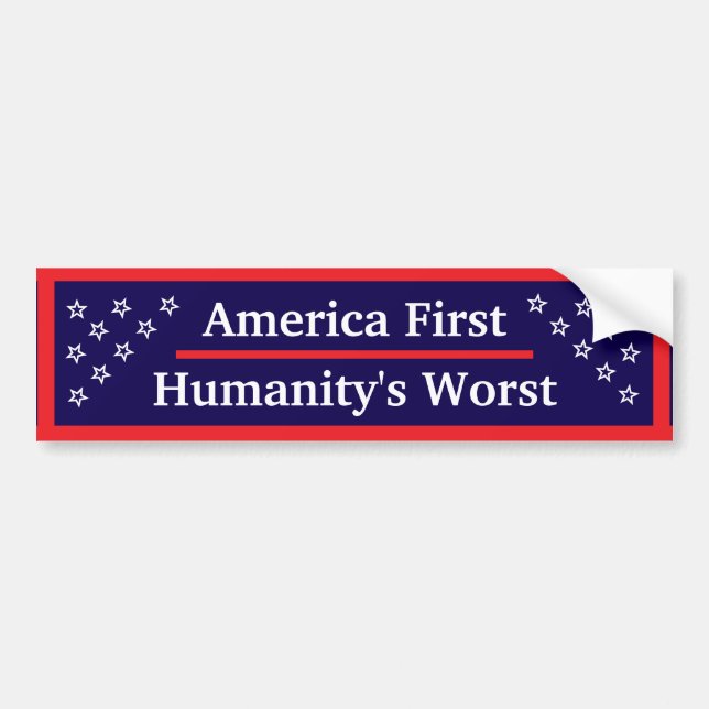 Adesivo Para Carro America First Bumper Sticker (Frente)