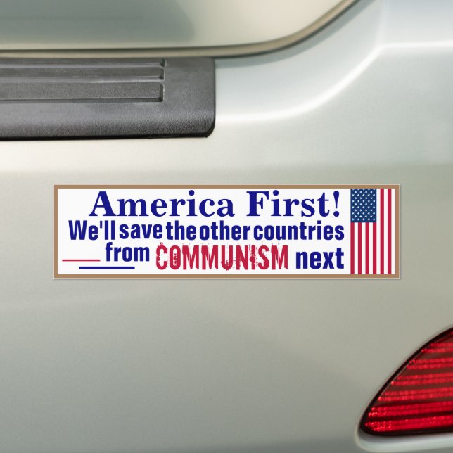 Adesivo Para Carro America First Bumper Sticker (No carro)