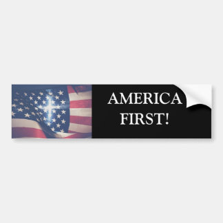 Adesivo Para Carro America First Bumper Sticker