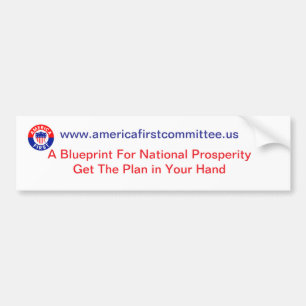 Adesivo Para Carro America First Committee Bumper Sticker