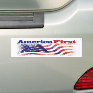 Adesivo Para Carro America First stars e striper Bumper Sticker