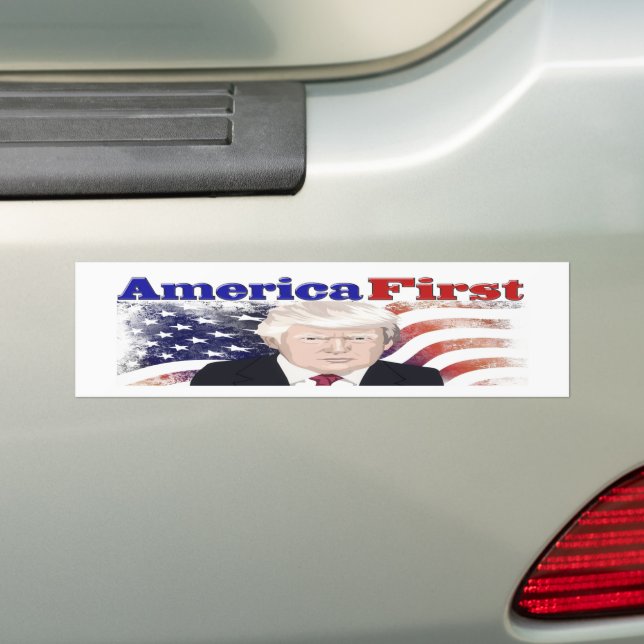 Adesivo Para Carro America First Trump stars and stripes (No carro)