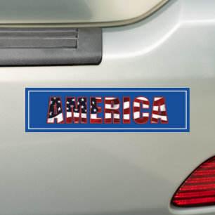Adesivo Para Carro América Vermelha e Azul