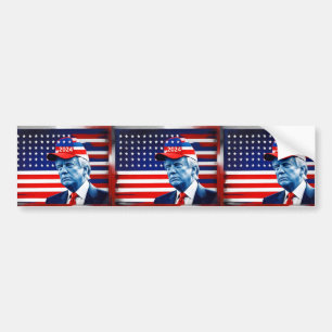 Adesivo Para Carro American Donald Trump 2024 Flag