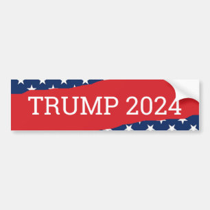 Adesivo Para Carro American Flag Red and White Trump 2024