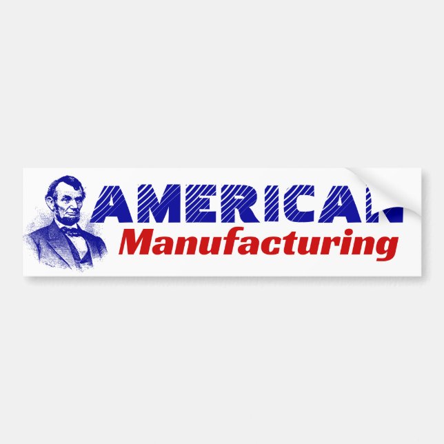 Adesivo Para Carro American Manufacturing Abraham Lincoln Abe (Frente)