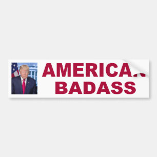 Adesivo Para Carro Americano Badass 2020 de Donald Trump