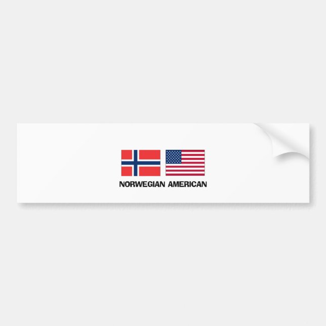 Adesivo Para Carro Americano norueguês (Frente)