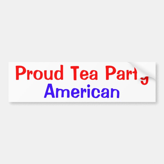 Adesivo Para Carro Americano orgulhoso do tea party (Frente)