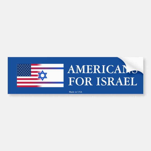 Adesivo Para Carro Americanos de Pro-Israel para o autocolante no (Frente)