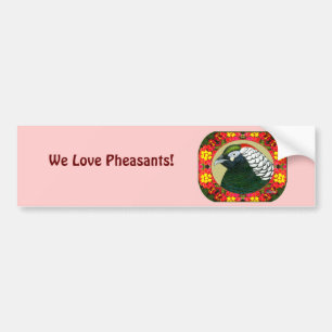 Adesivo Para Carro Amherst Pheasant e Flores