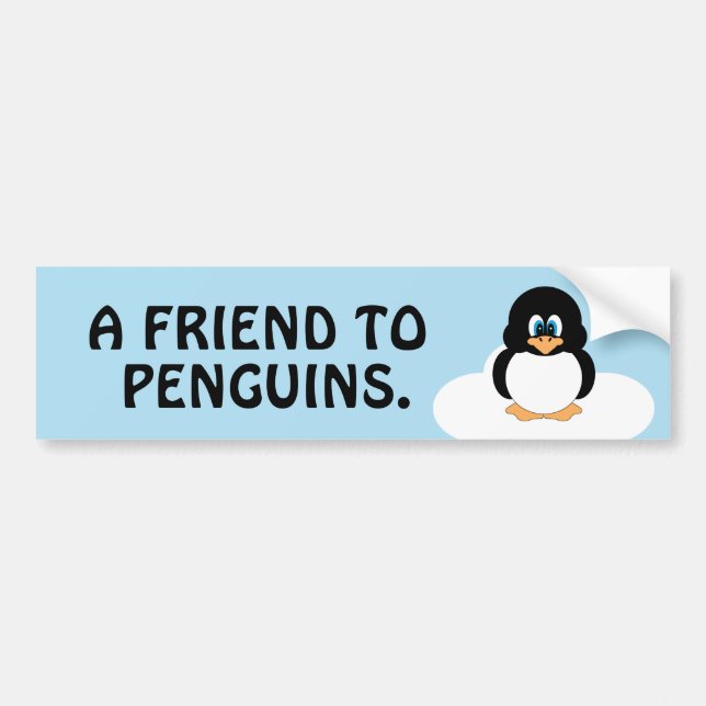 Adesivo Para Carro Amigo aos pinguins (Frente)