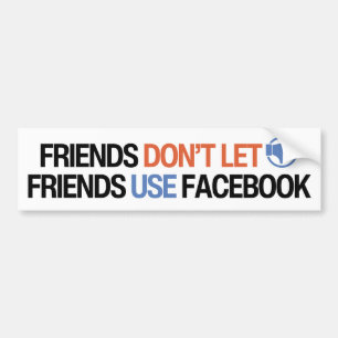 Adesivo Para Carro Amigos não permitem que amigos usem o Facebook