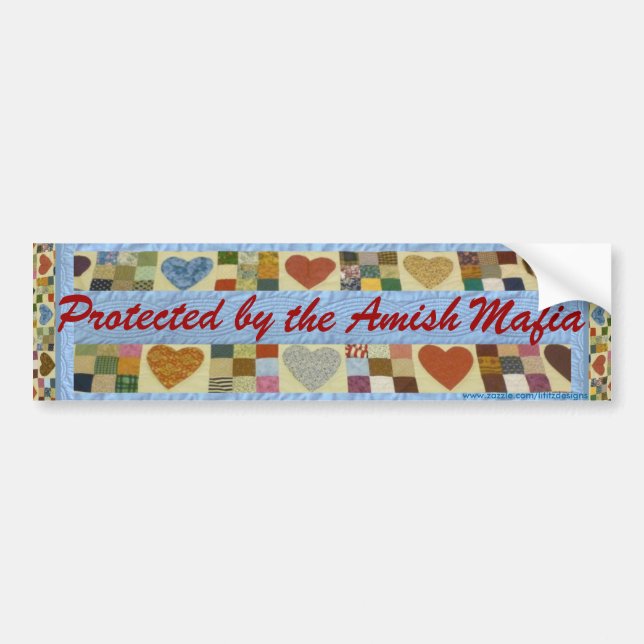 Adesivo Para Carro Amish Mafia Protection, Bumper Sticker! (Frente)