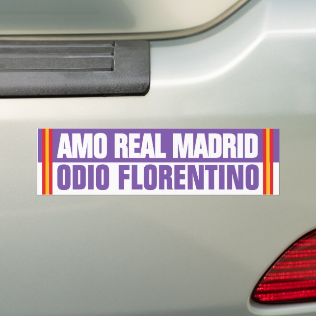 ADESIVO PARA CARRO AMO REAL MADRID (No carro)