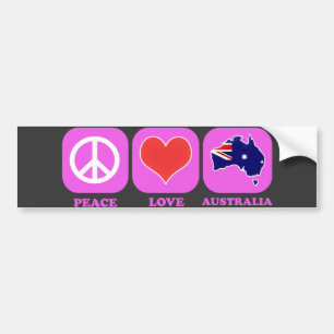 Adesivo Para Carro Amor Austrália da paz