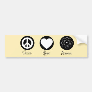 Adesivo Para Carro Amor & ciência da paz