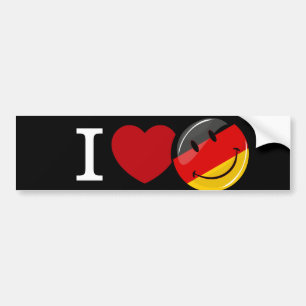 Adesivo Para Carro Amor Da Alemanha Sorrindo Bandeira