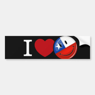 Adesivo Para Carro Amor da bandeira chilena de sorriso do Chile