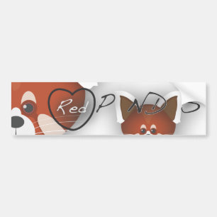 Adesivo Para Carro Amor da panda vermelha
