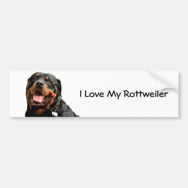 Adesivo Para Carro Amor de Rottweiler (Frente)