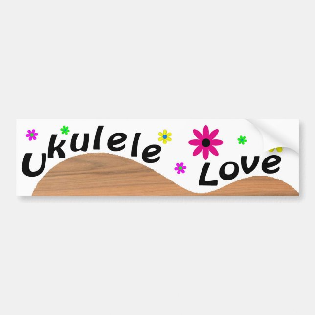 Adesivo Para Carro Amor do Ukulele (Frente)