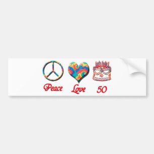 Adesivo Para Carro Amor e 50 da paz