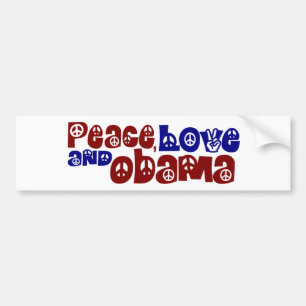 Adesivo Para Carro Amor e Obama da paz