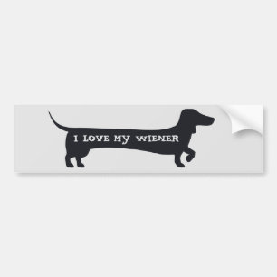 Adesivo Para Carro AMOR engraçado de I MEU bumpersticker do dachshund