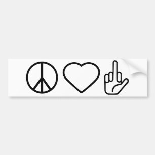 Adesivo Para Carro Amor F da paz fora do autocolante no vidro