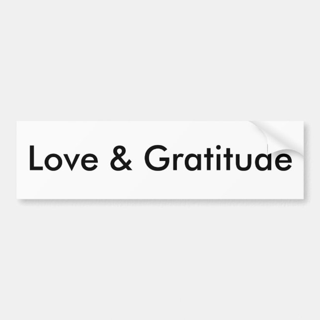 Adesivo Para Carro Amor & gratitude (Frente)