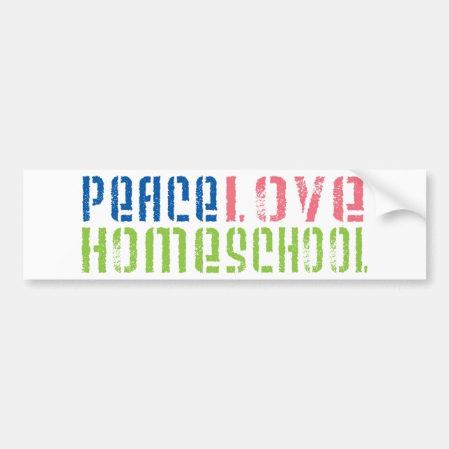 Adesivo Para Carro Amor Homeschool da paz (Frente)
