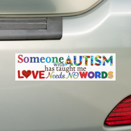 ADESIVO PARA CARRO AMOR NÃO PRECISA DE PALAVRAS AUTISM