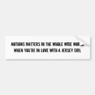 Adesivo Para Carro Amor para uma menina do jérsei