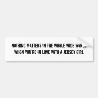 Adesivo Para Carro Amor para uma menina do jérsei