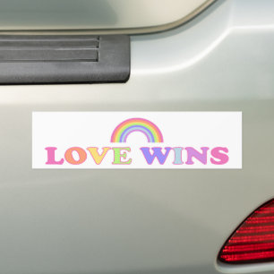 Adesivo Para Carro Amor vence - LGBT / Orgulho gay Rainbow
