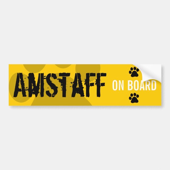 Adesivo Para Carro Amstaff a bordo (Frente)