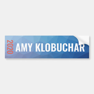 Adesivo Para Carro Amy Klobuchar 2020 geométricos azuis
