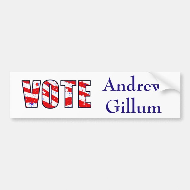 Adesivo Para Carro Andrew Gillum, democrata (Frente)