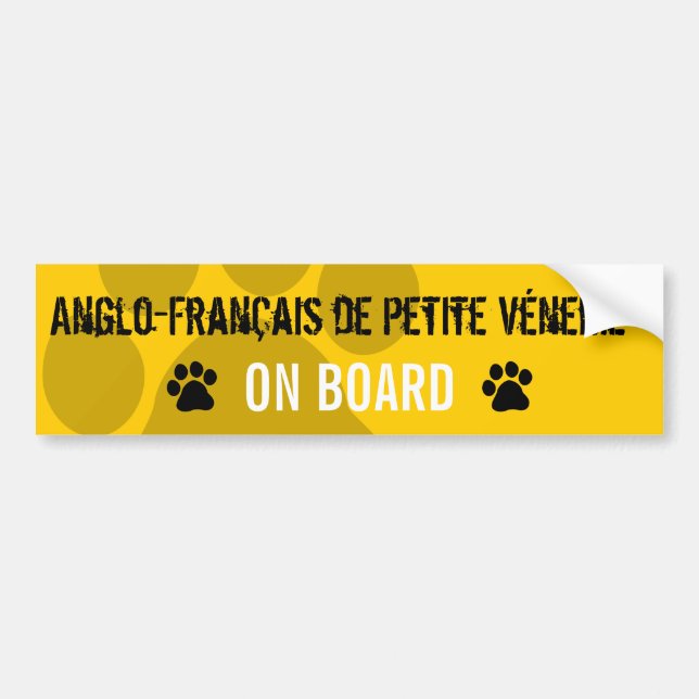 Adesivo Para Carro Anglo-Francais de Pequeno Venerie a bordo (Frente)