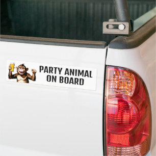 Adesivo Para Carro Animal de festa de texto personalizado