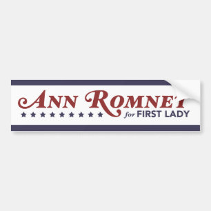 Adesivo Para Carro Ann Romney para a primeira senhora Vermelho,