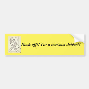 Adesivo Para Carro Ansiedade Caricatura feminina em stress design ama