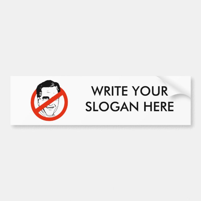 Adesivo Para Carro Anti branco de Mitt Romney - (Frente)