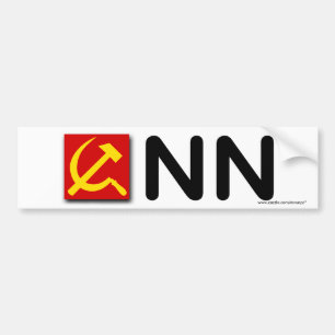 Adesivo Para Carro Anti-Democrata "Rede Comunista de Notícias"