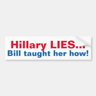 ADESIVO PARA CARRO ANTI-HILLARY ENGRAÇADO BUMPERSTICKER
